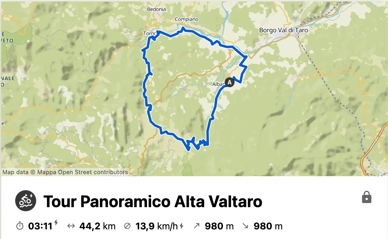 Tour Panoramico Alta Valtaro